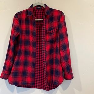 Madewell Long Sleeve Buffalo Plaid Button Dow XS